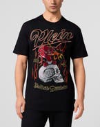 PHILIPP PLEIN Round Neck T-Shirt Little Devil Crystal Men