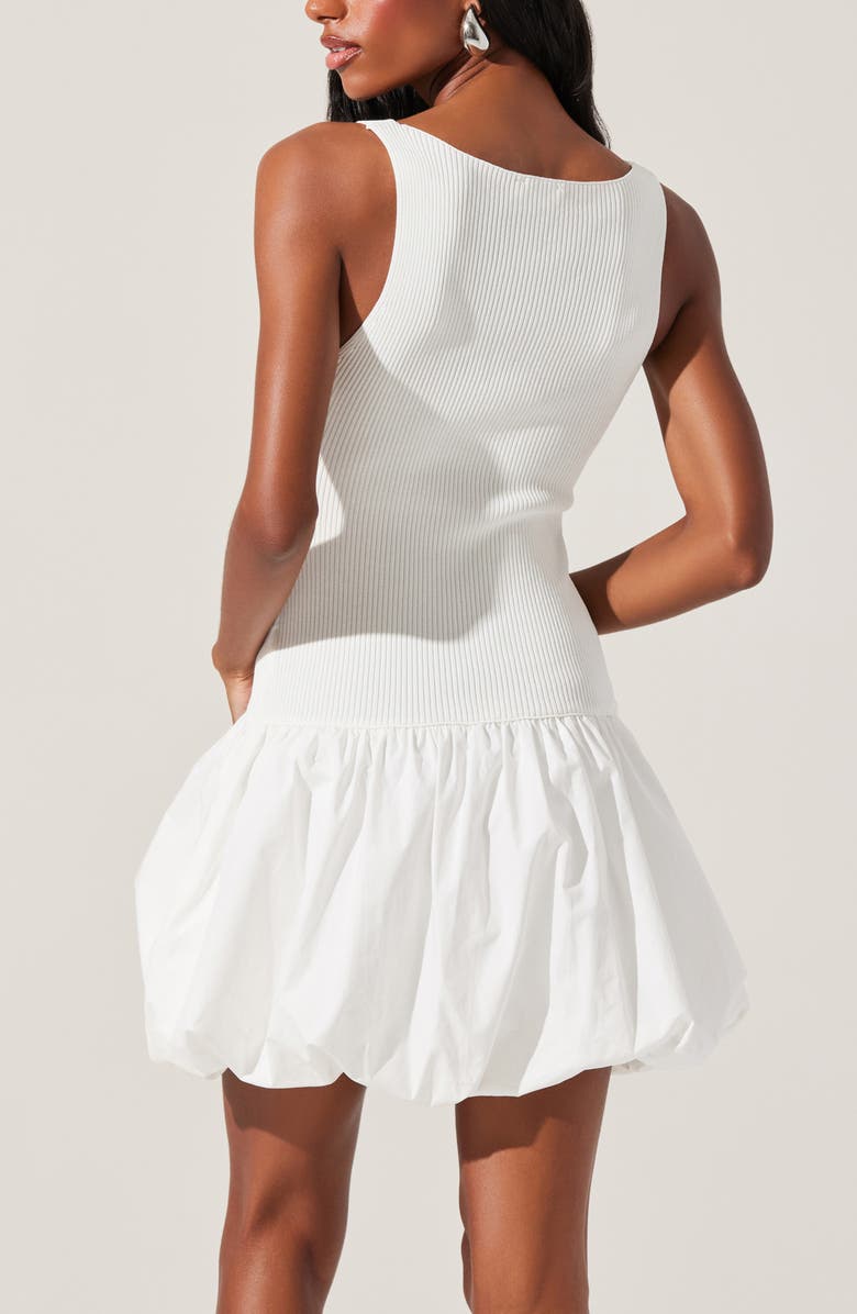 ASTR the Label Nettie Bubble Hem Dress, Alternate, color, White