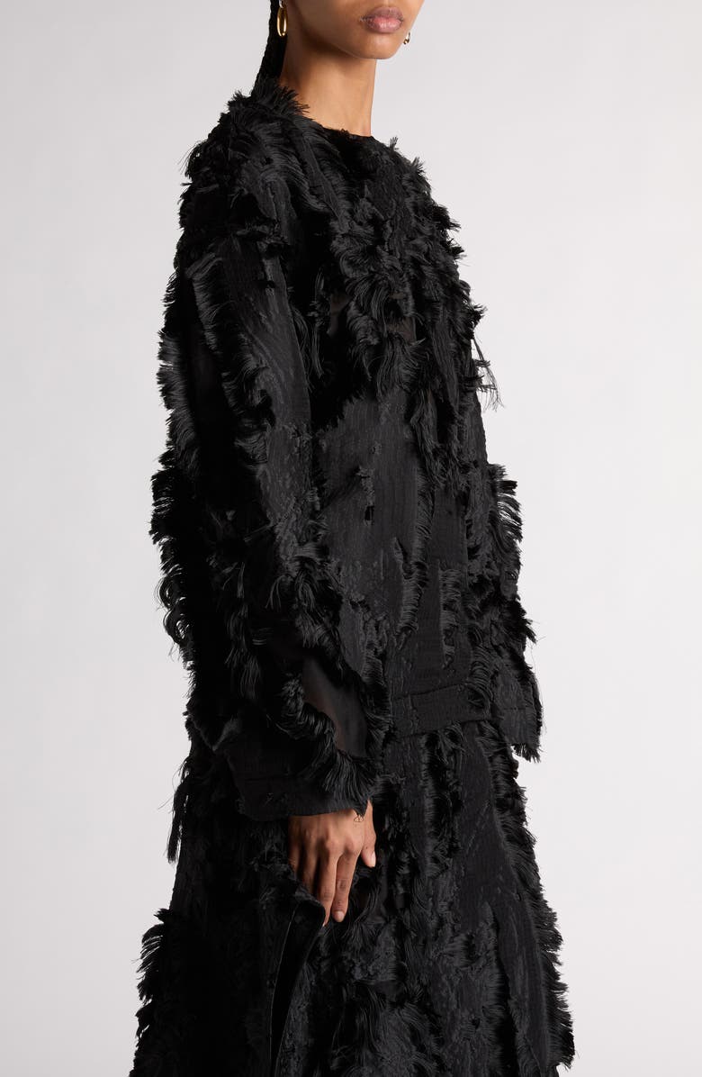 Bottega Veneta Fine Fringe Fil Coupé Top, Alternate, color, 