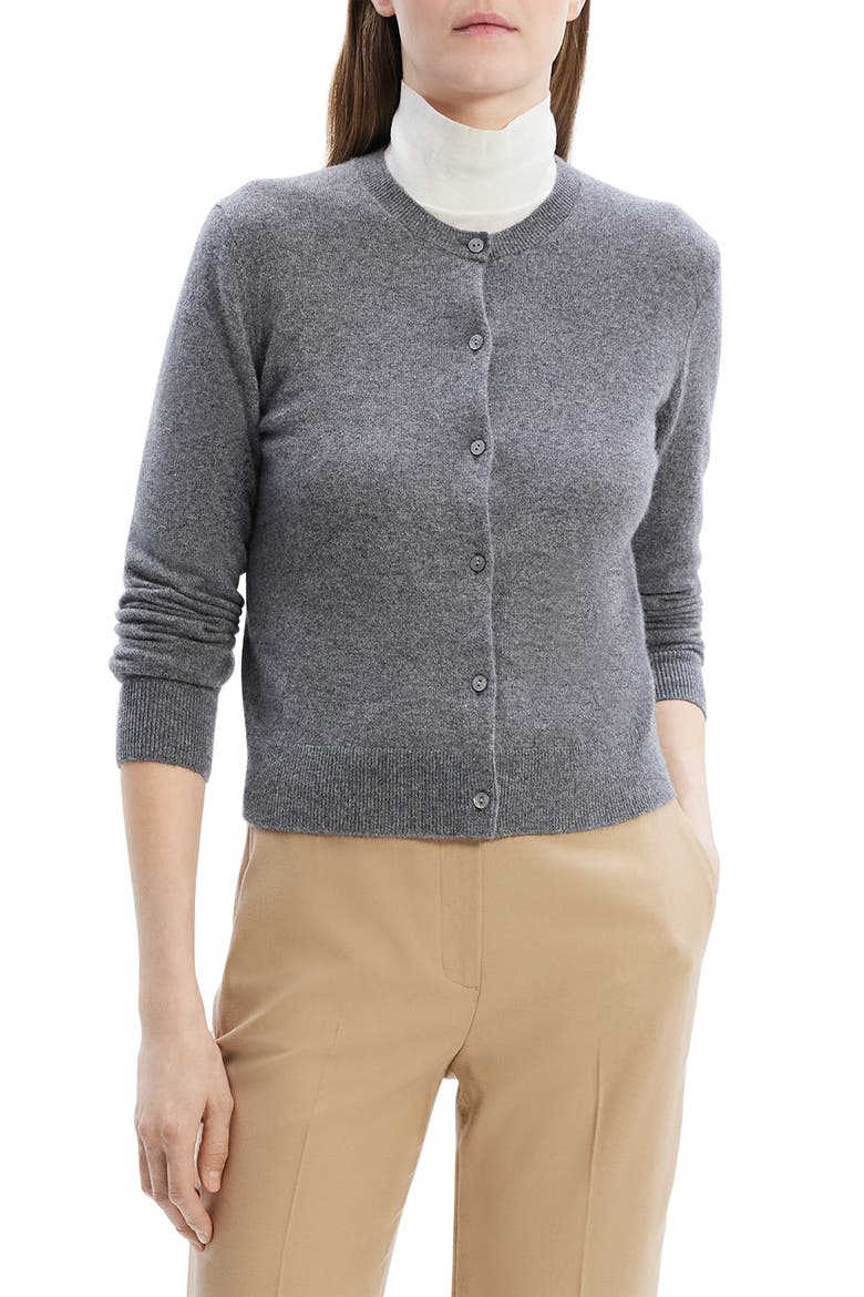 Cashmere Cardigan, Main, color, LIGHT CHARCOAL