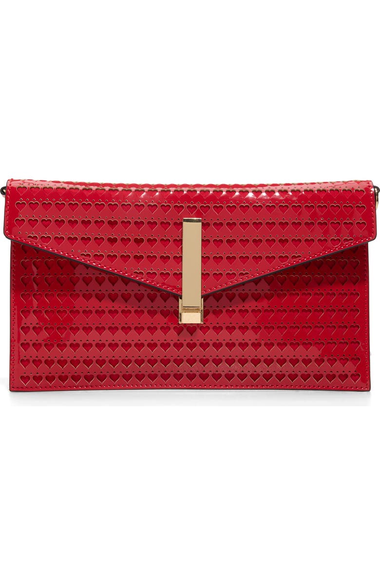 ALDO Love Clutch, Main, color, Red