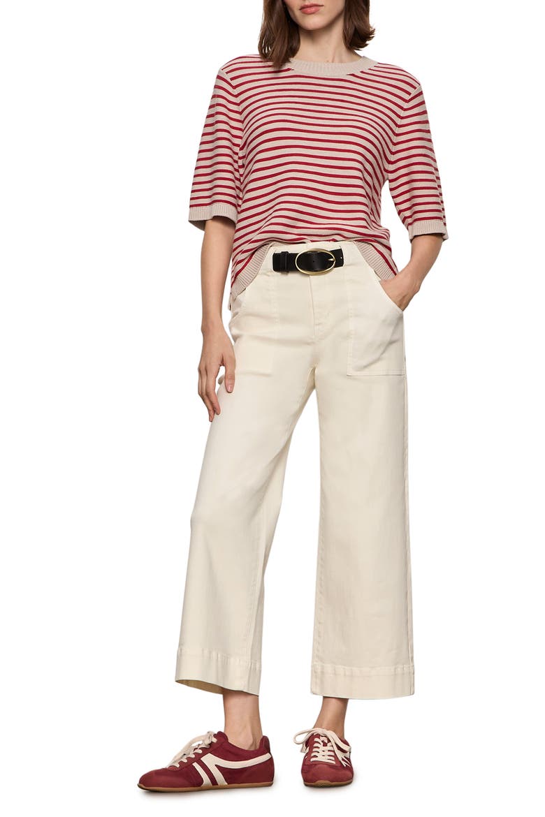 Insider High Waist Cropped Straight Leg Jeans, Alternate, color, COLLAGEN WHITE