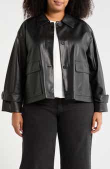 MAX STUDIO Faux Leather Jacket