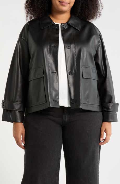 MAX STUDIO Faux Leather Jacket