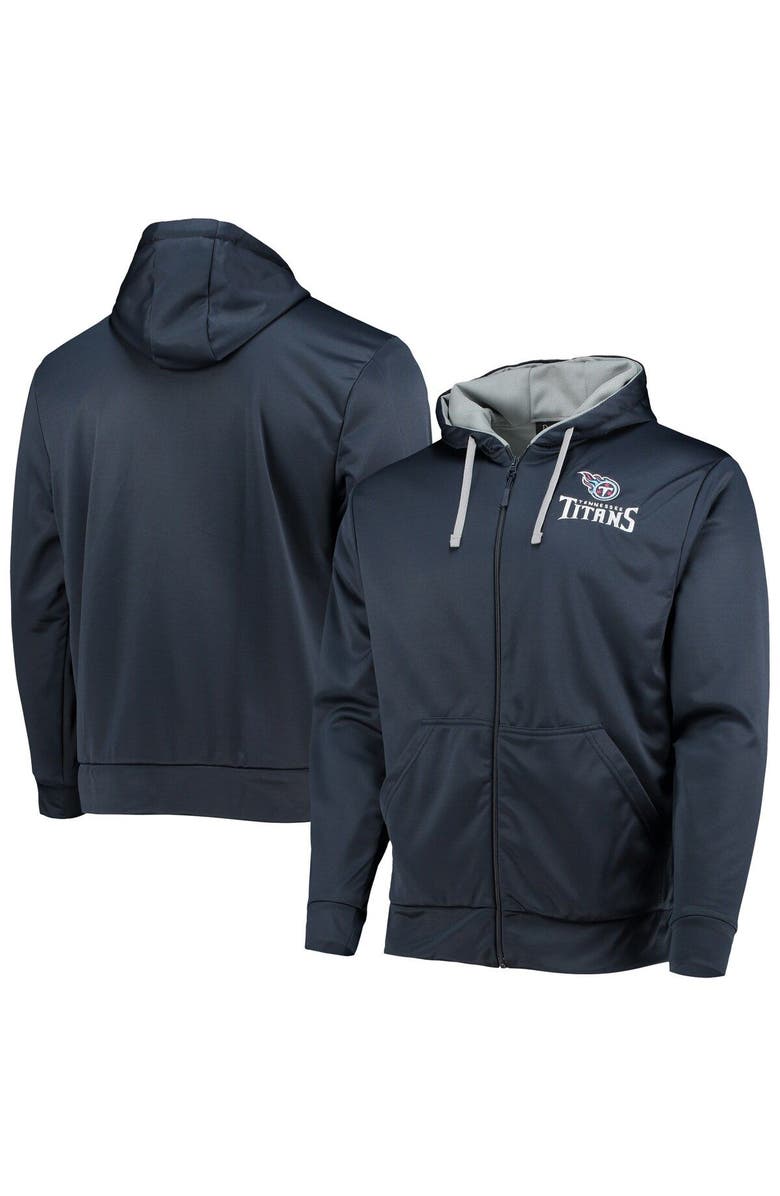 DUNBROOKE Men's Dunbrooke Navy/Gray Tennessee Titans Apprentice Full-Zip Hoodie, Main, color, Navy