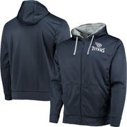 DUNBROOKE Men's Dunbrooke Navy/Gray Tennessee Titans Apprentice Full-Zip Hoodie