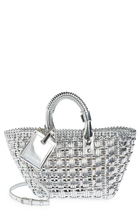 Extra Small Mirrored Bistro Basket Shoulder Bag