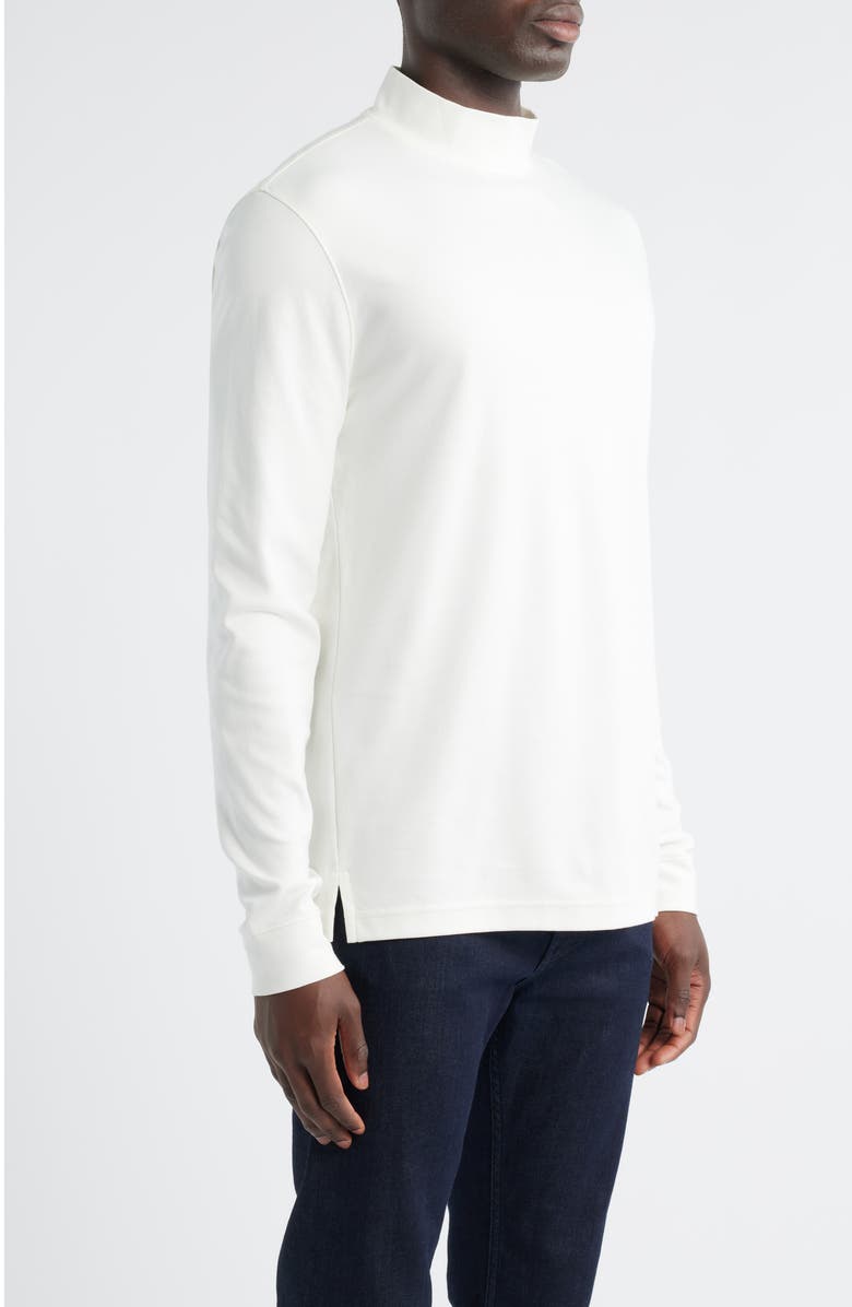 Scott Barber Pima Cotton Interlock Mock Neck Top, Alternate, color, White