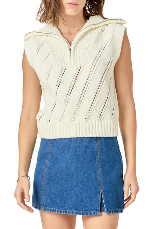 Half-Zip Sweater Vest