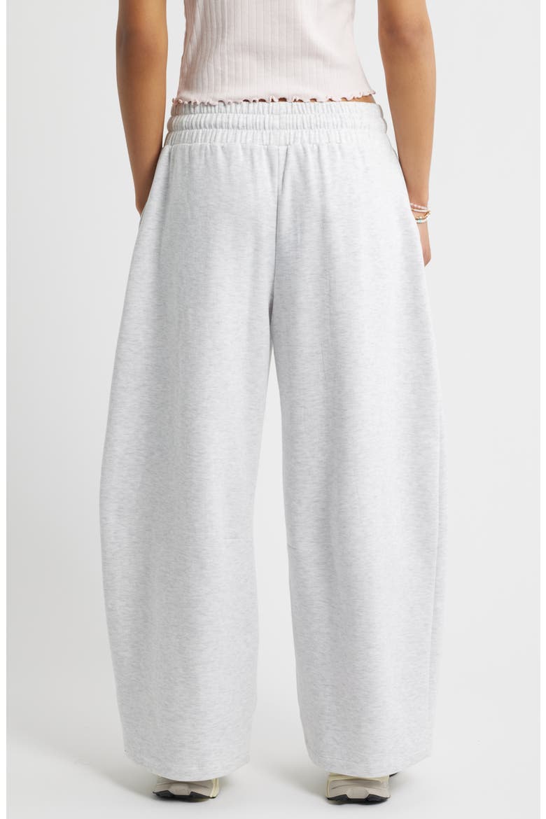 Barrel Leg Fleece Sweatpants, Alternate, color, GREY FOG HEATHER