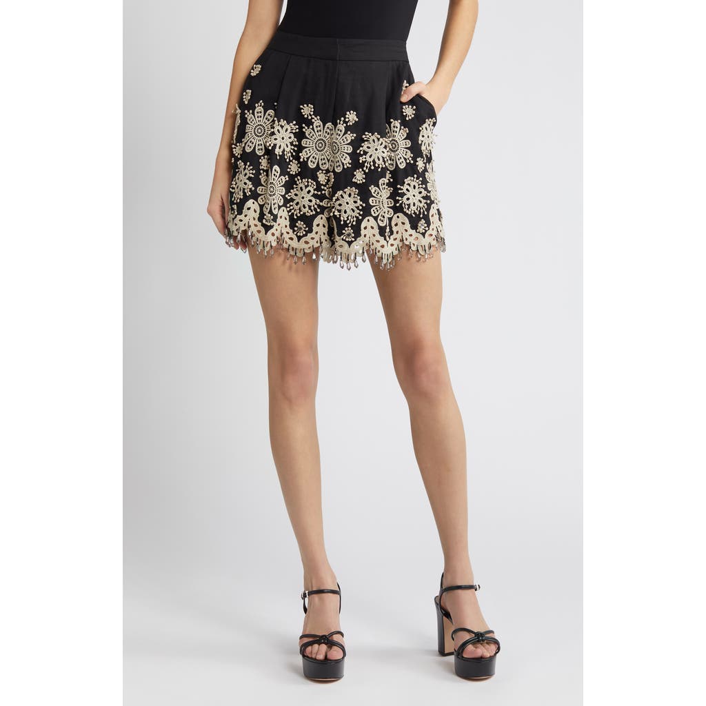KOBI HALPERIN Annabel Embroidered Shorts in Black  product