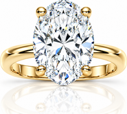 Bliss Diamond Certified 3.10Ct Oval Diamond Hidden Halo Engagement Ring 14k Gold Lab Grown