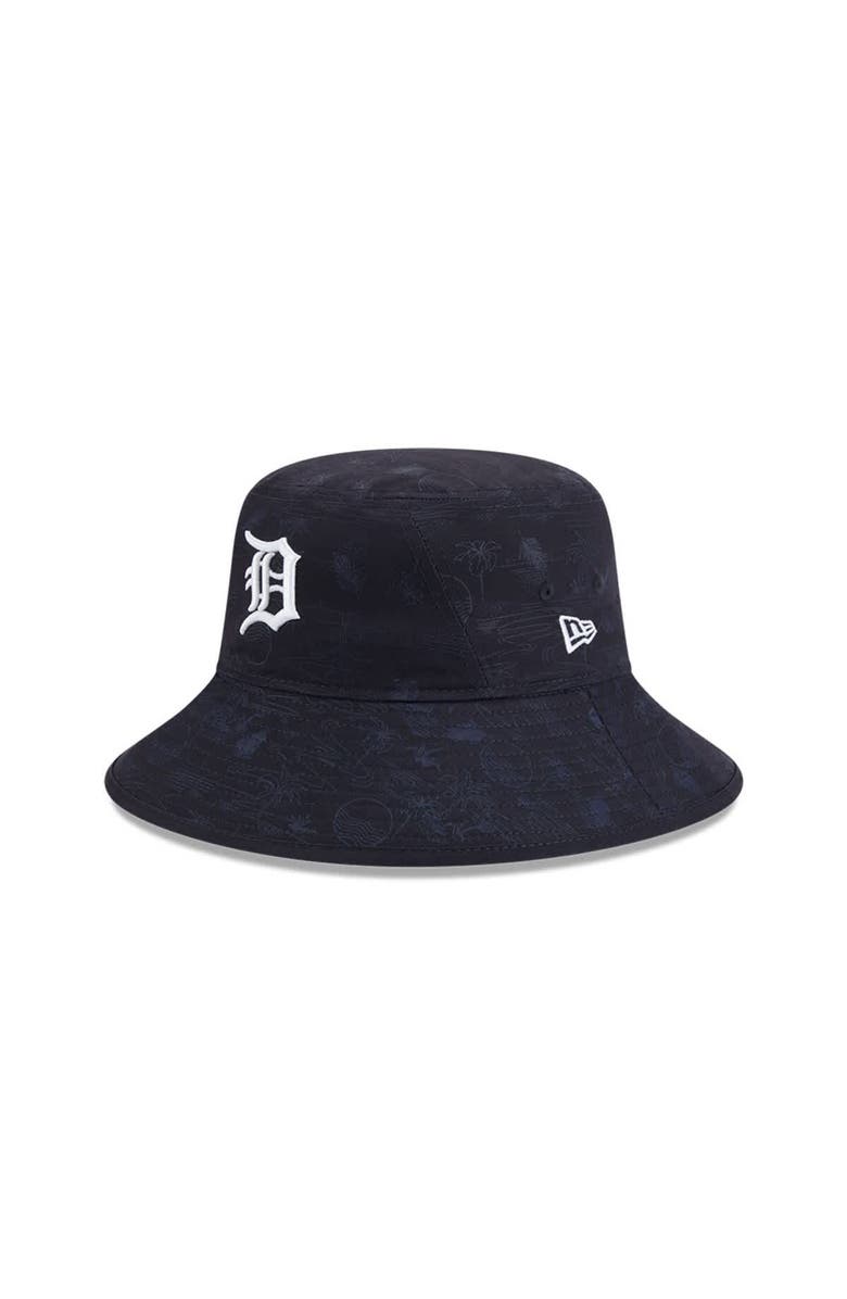 New Era Youth New Era Navy Detroit Tigers 2025 Spring Training All Over Print Bucket Hat, Main, color,