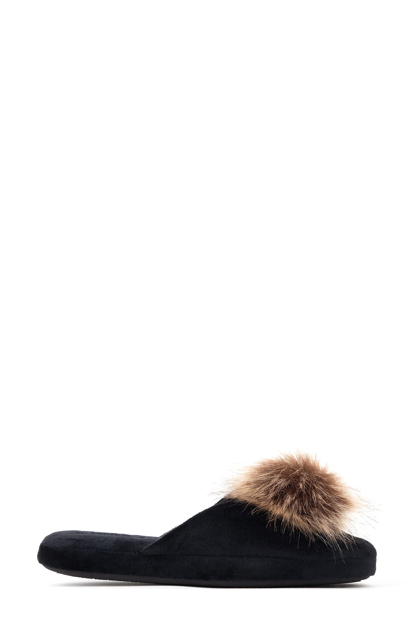 Daisy Slipper, Alternate, color, BLACK FABRIC