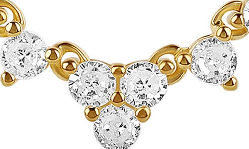 Shymi Cubic Zirconia Cluster Necklace In Gold