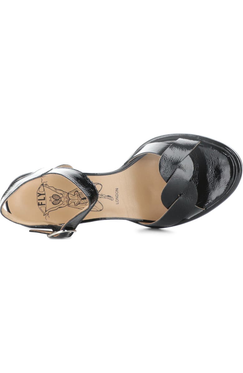 Fly London Moji Ankle Strap Sandal, Alternate, color, Black