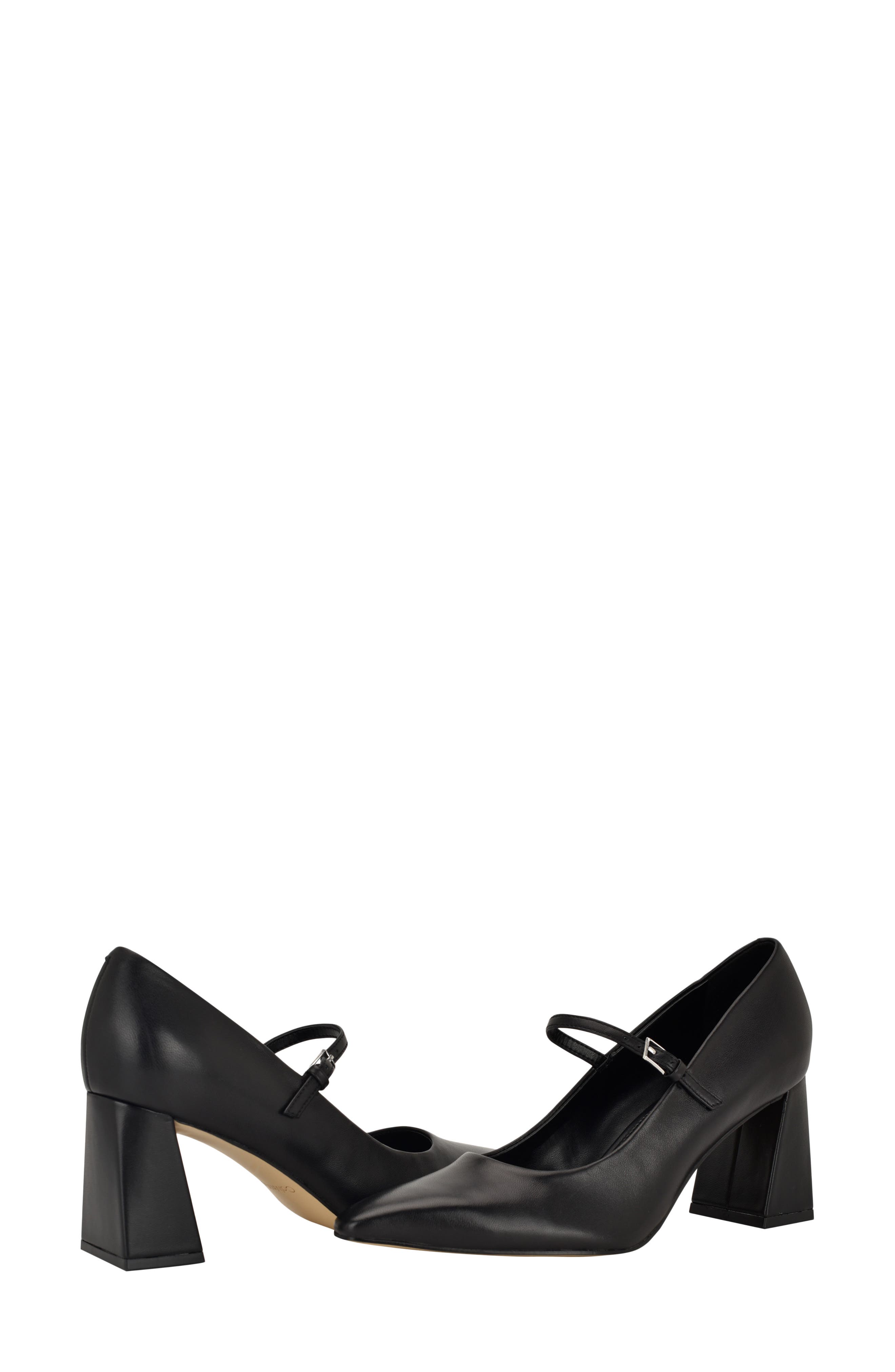 Calvin Klein Naprina Pointed Toe Mary Jane Pump, Alternate, color, Black
