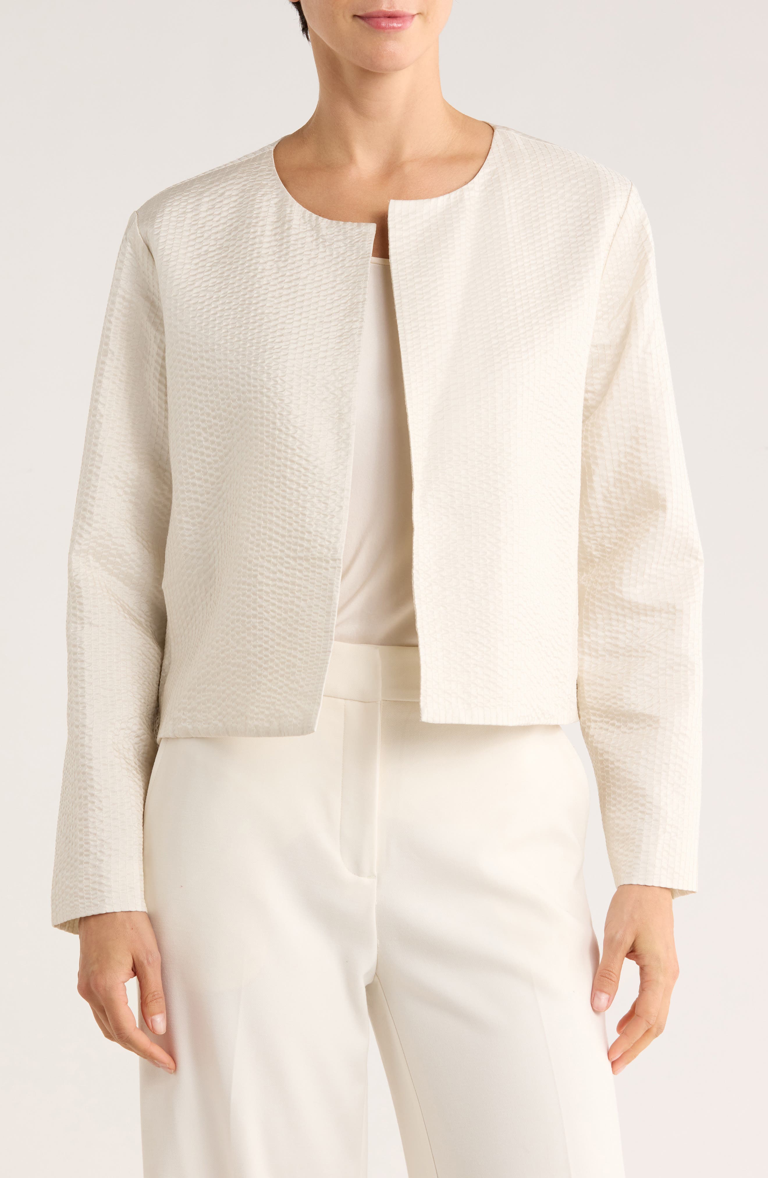 Eileen Fisher Silk Crop Jacket