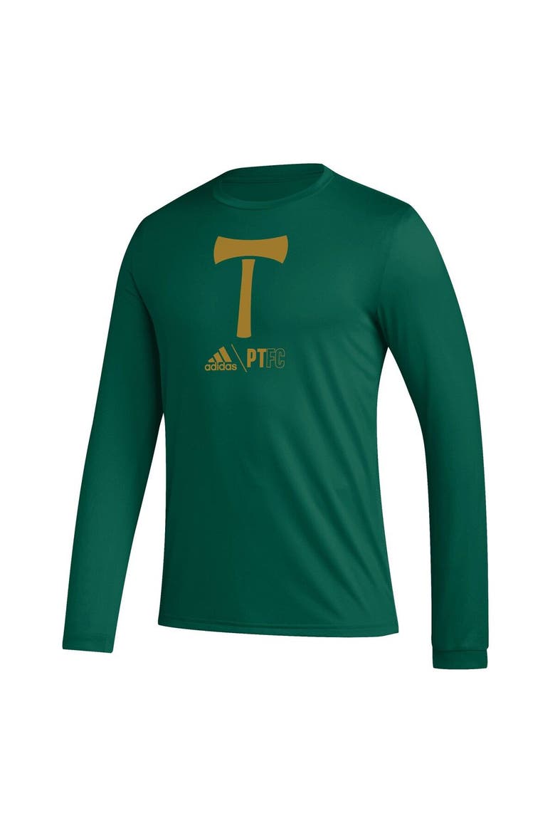 Men's adidas Green Portland Timbers Icon AEROREADY Long Sleeve T-Shirt, Alternate, color, Green