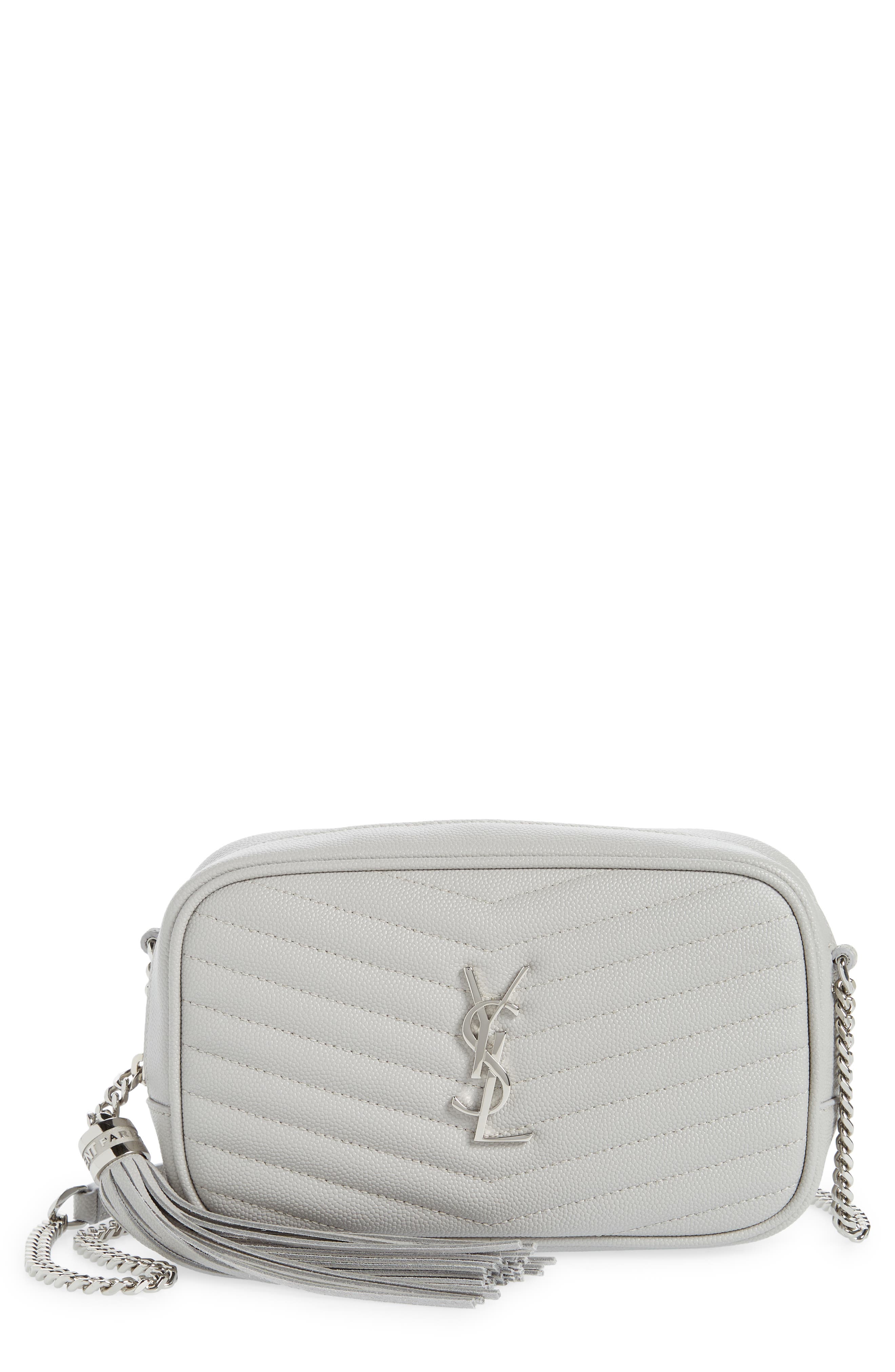 Saint Laurent Lou Mini Matelassé Leather Camera Bag, Main, color, 