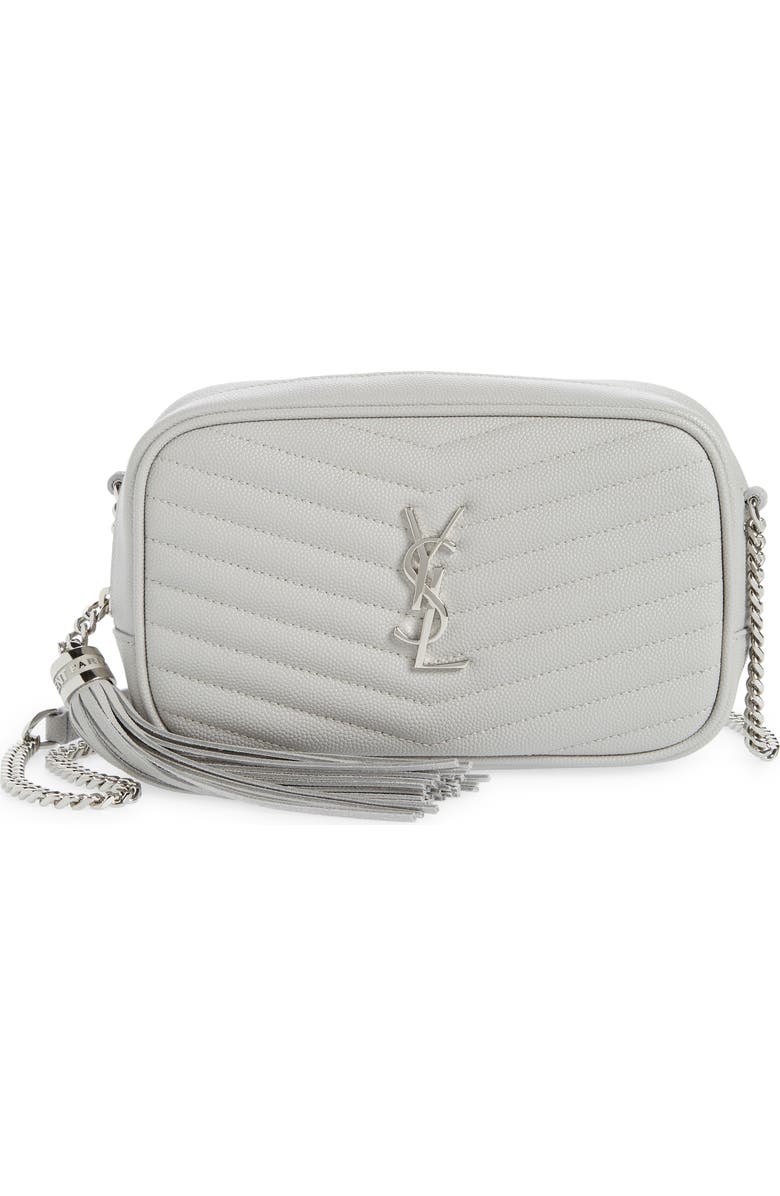 Saint Laurent Lou Mini Matelassé Leather Camera Bag, Main, color,
