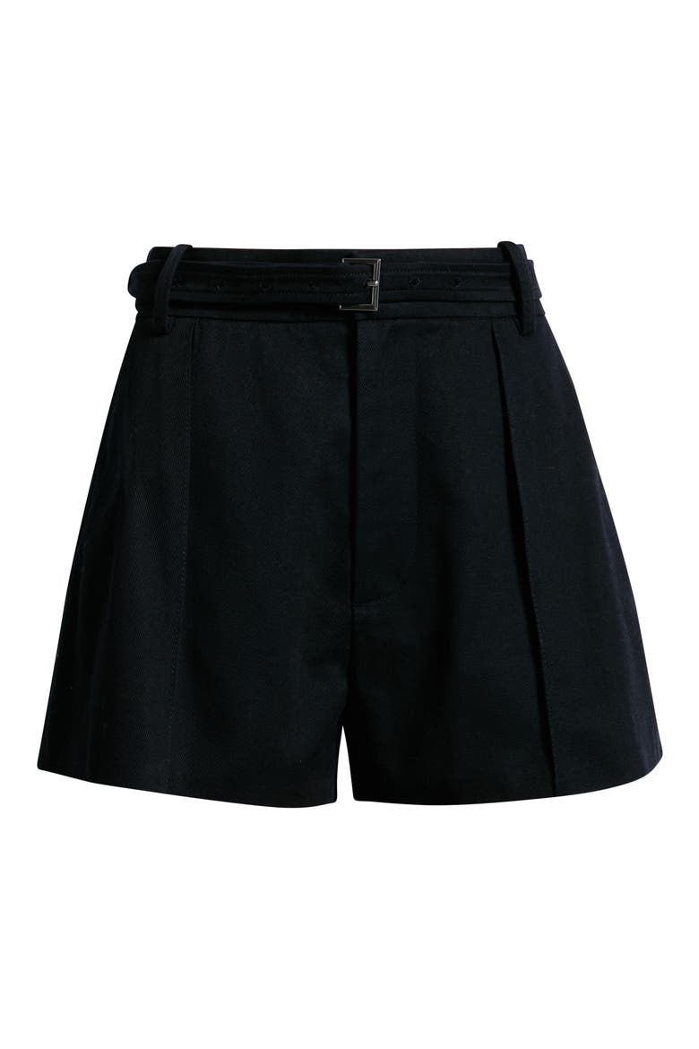 The Soho Belted Cotton Shorts, Alternate, color, NAVY