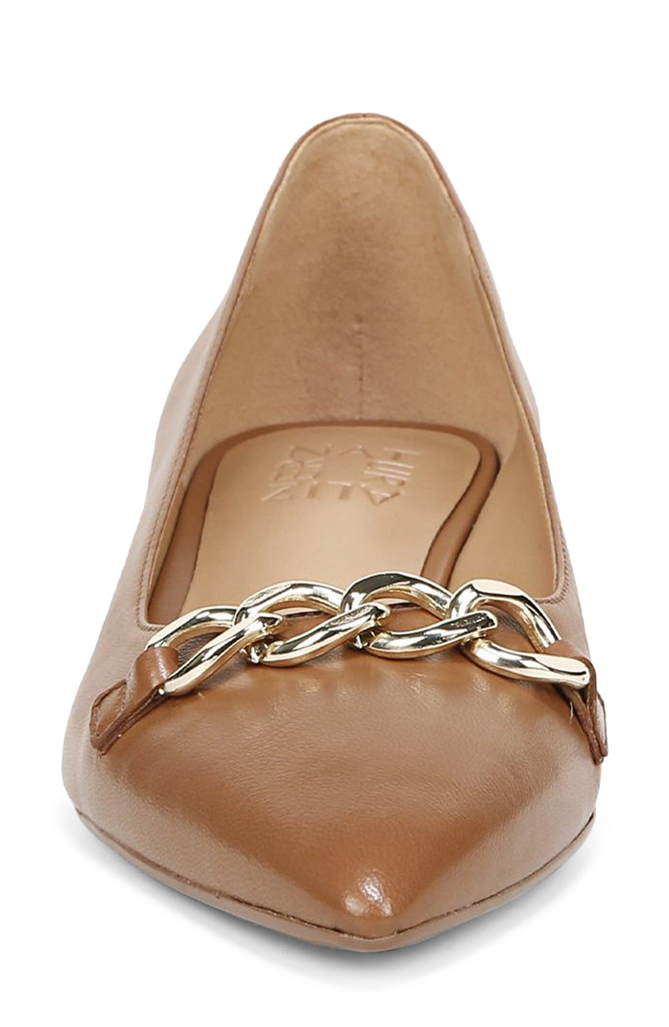 Naturalizer Becca Skimmer Pointed Toe Pump, Alternate, color, English Tea Brown Leather