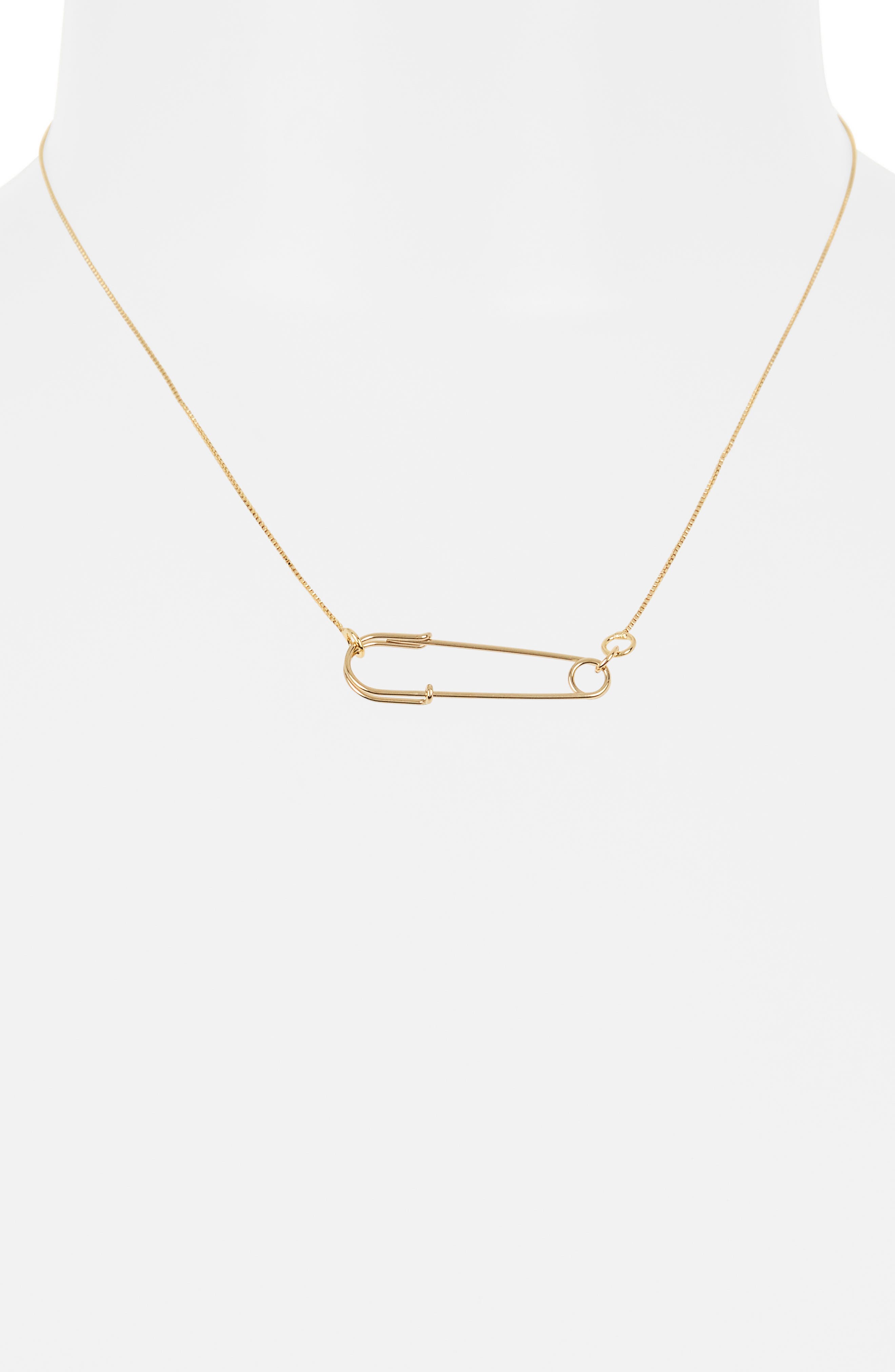 Set & Stones Safety Pin Necklace (Women) | Nordstromrack
