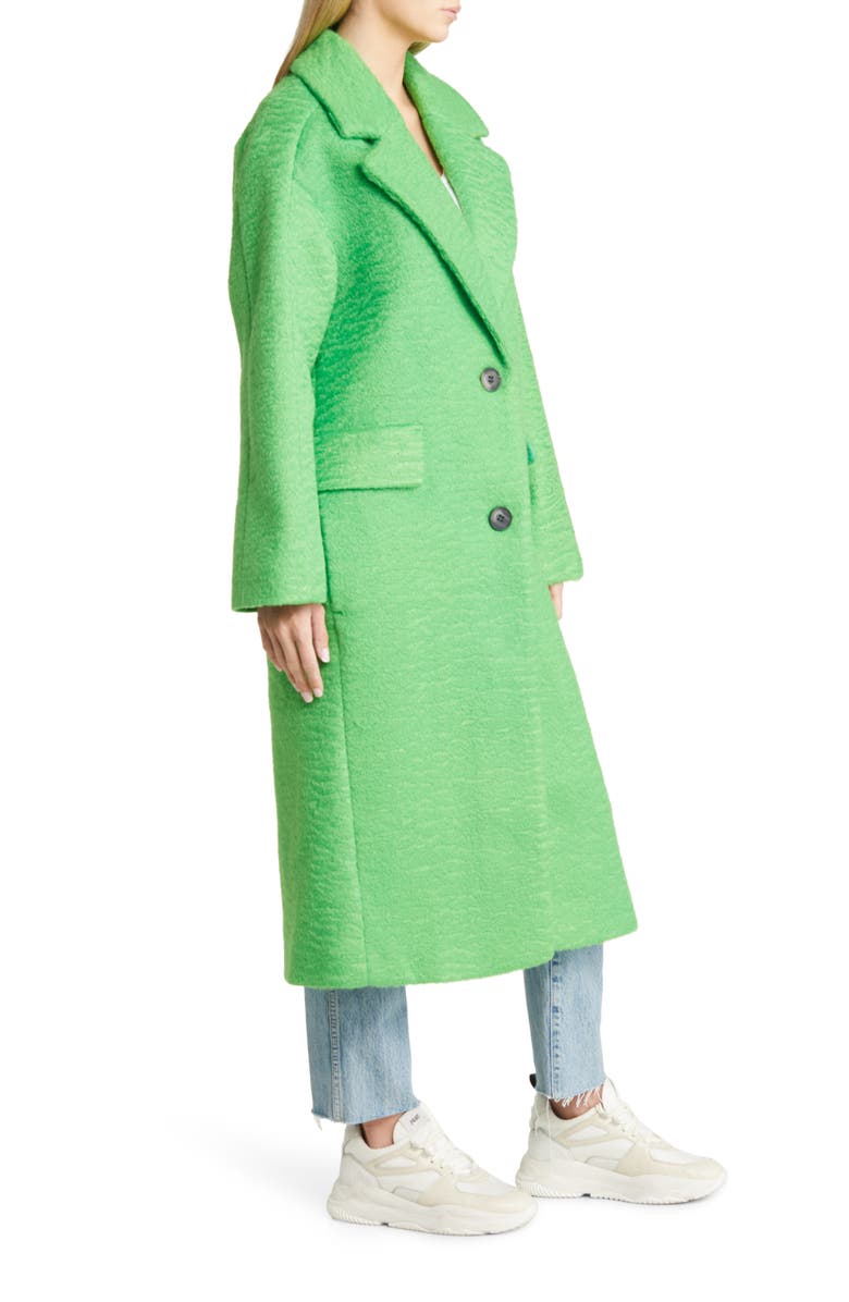 Topshop Long Brushed Coat, Alternate, color,