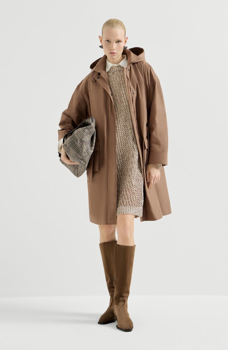 Brunello Cucinelli Dazzling chiné net dress, Alternate, color, Rope