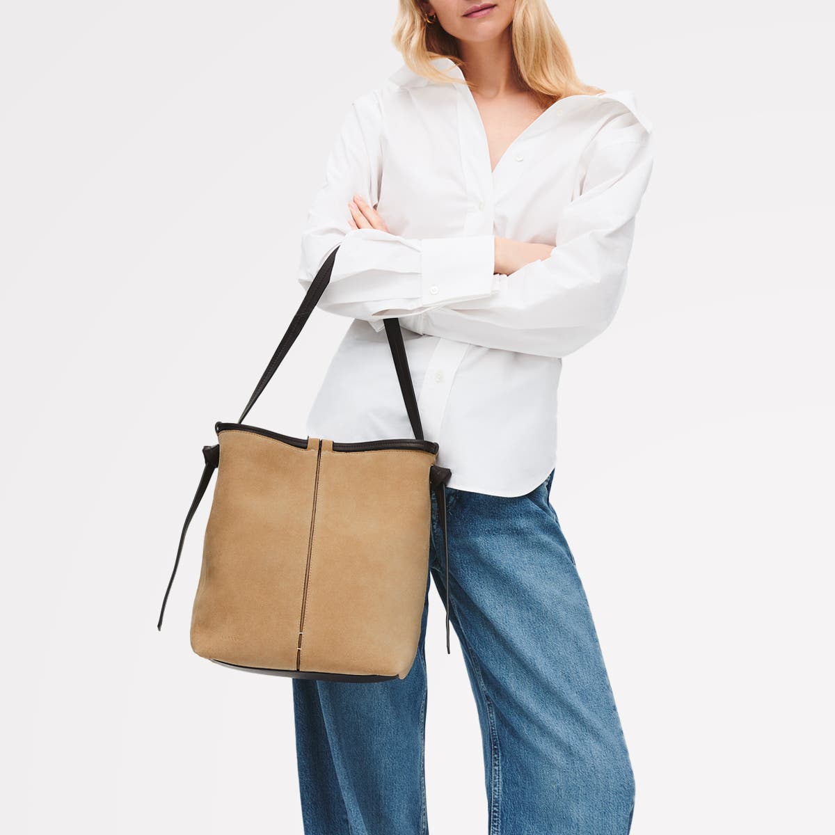 The Connaught Medium Ziptop Shoulder Bag, Alternate, color, Sahara