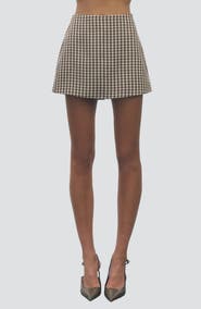 MAUDE CLUB Emily Gingham Skort