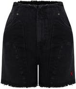 PCFG Cotton High Waist Denim Shorts