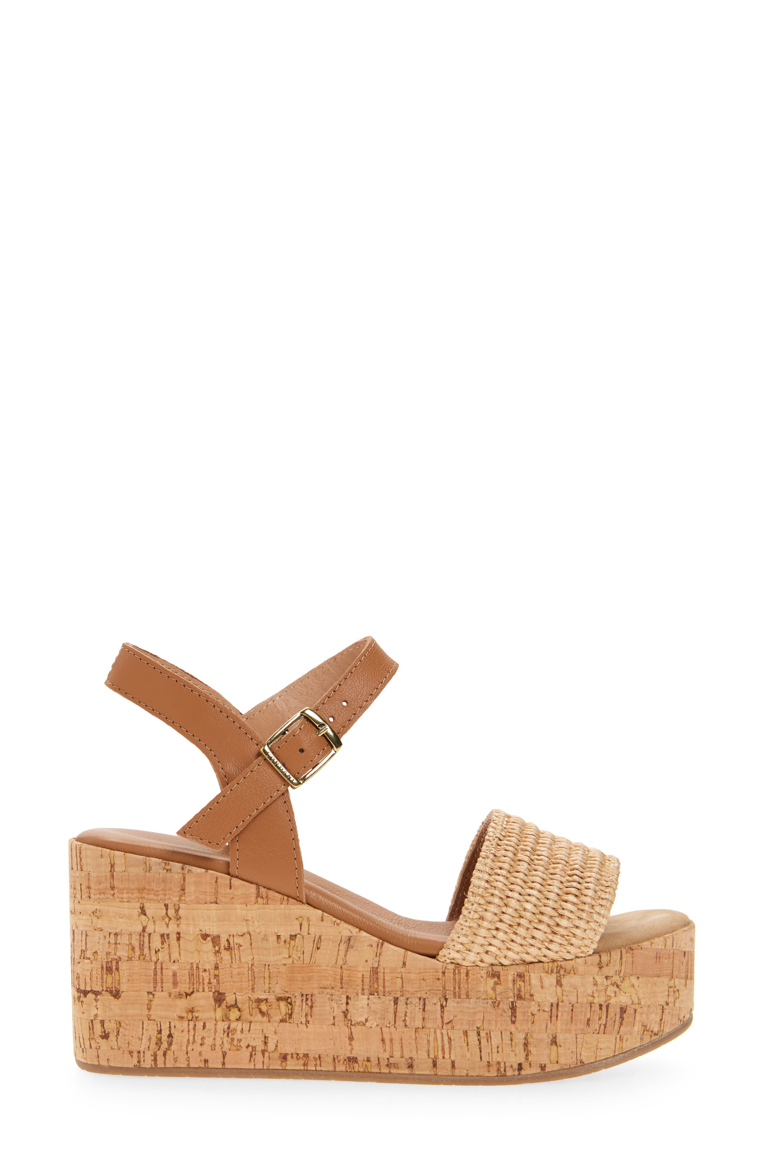 Cordani Jessica Platform Wedge Sandal, Alternate, color, Natural Raffia