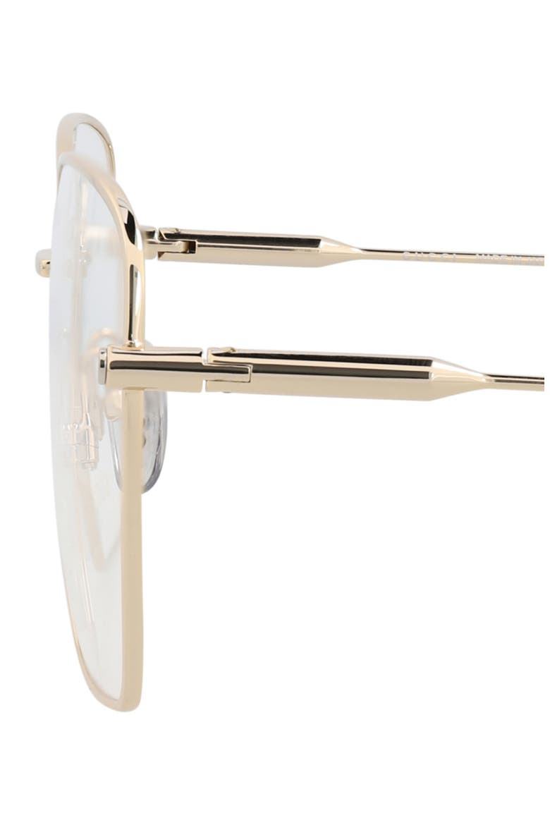 56mm Square Optical Glasses, Alternate, color, GOLD GOLD TRANSPARENT