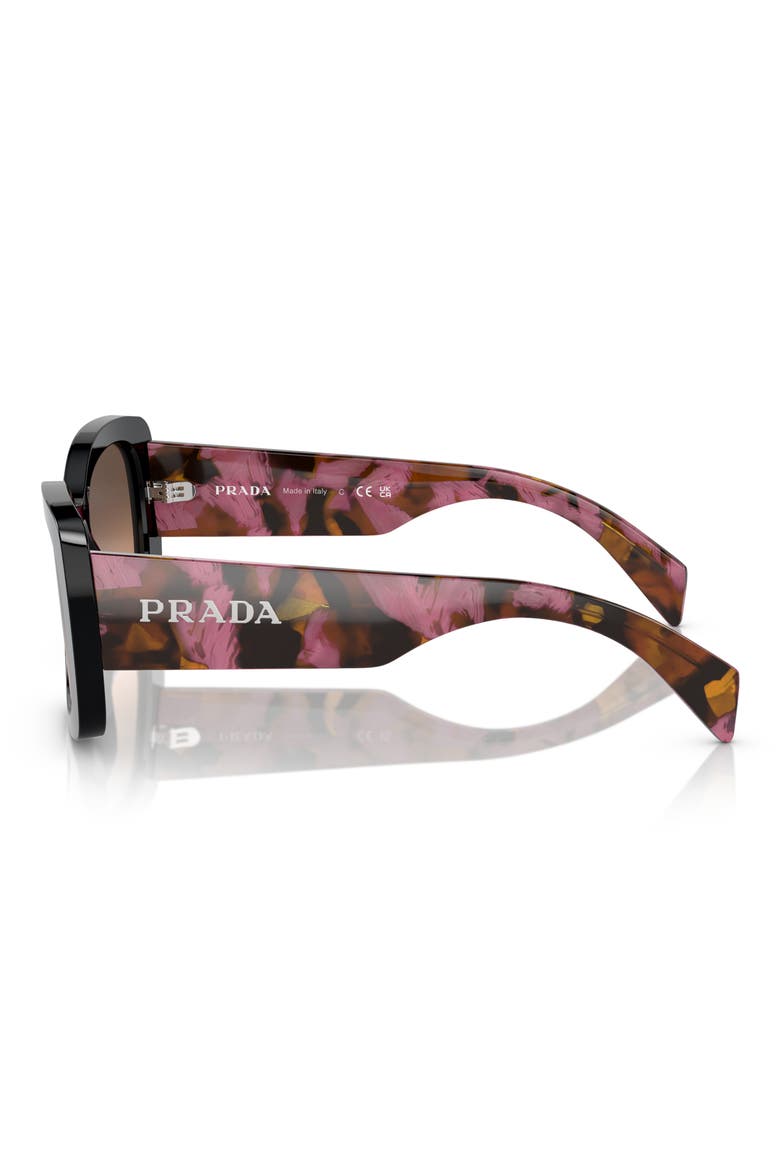 56mm Gradient Cat Eye Sunglasses, Alternate, color, DARK BROWN