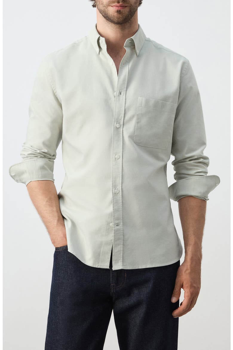 Regular Fit Oxford Button-Down Shirt, Main, color, PASTEL GREEN