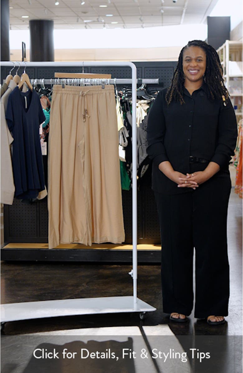 Bead Tie Crop Wide Leg Pants, sales video thumbnail