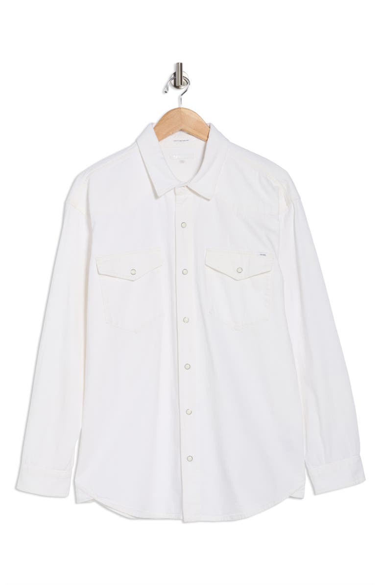 MOTHER The Exes and Ohs Button-Up Shirt, Alternate, color, White Noise