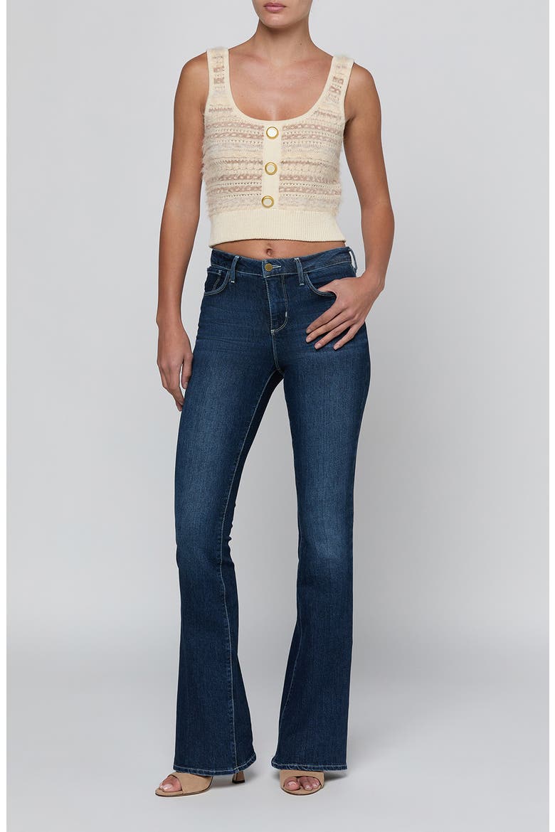 Galene Mixed Stitch Crop Sweater Tank, Alternate, color, ECRU/ NATURAL MULTI