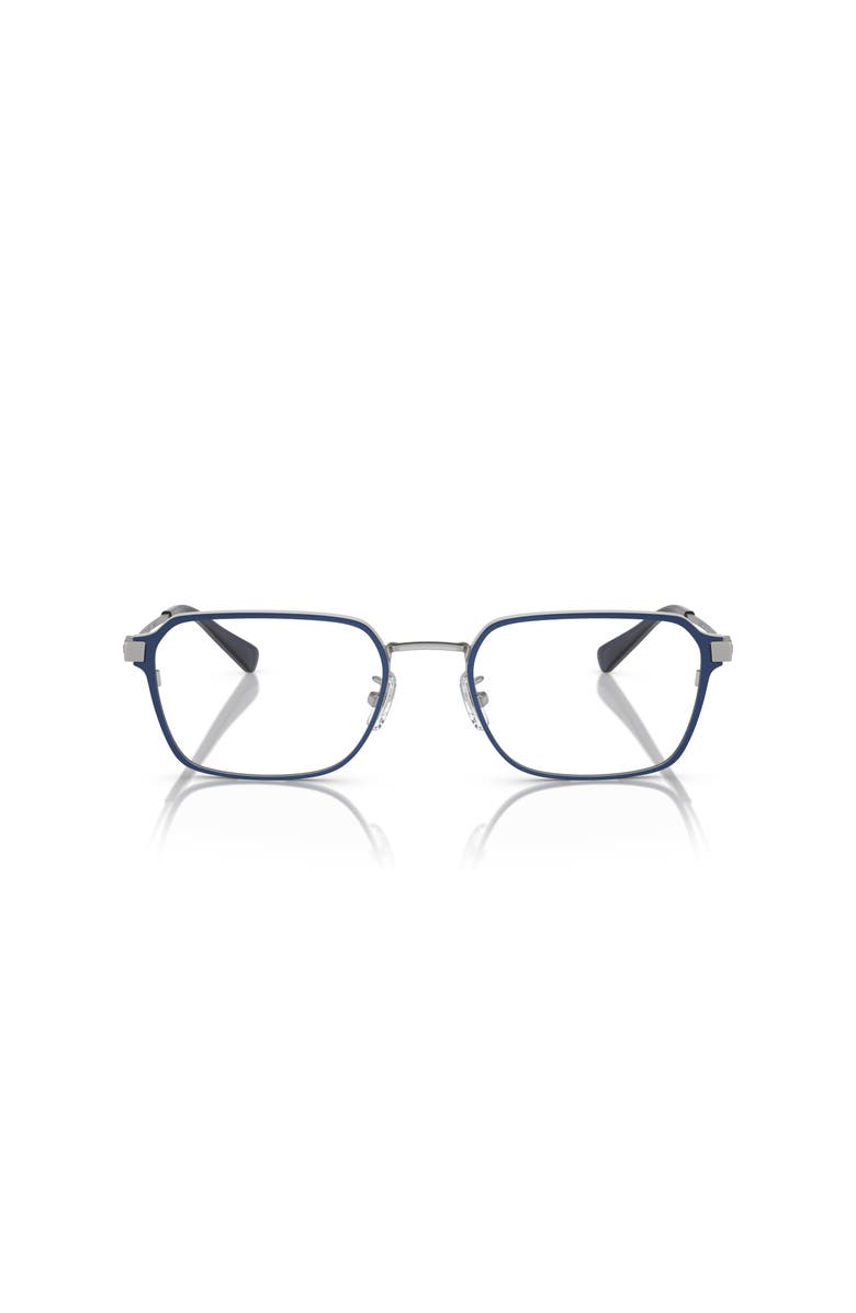 COACH 55mm Rectangle optical glasses, Alternate, color, Silver