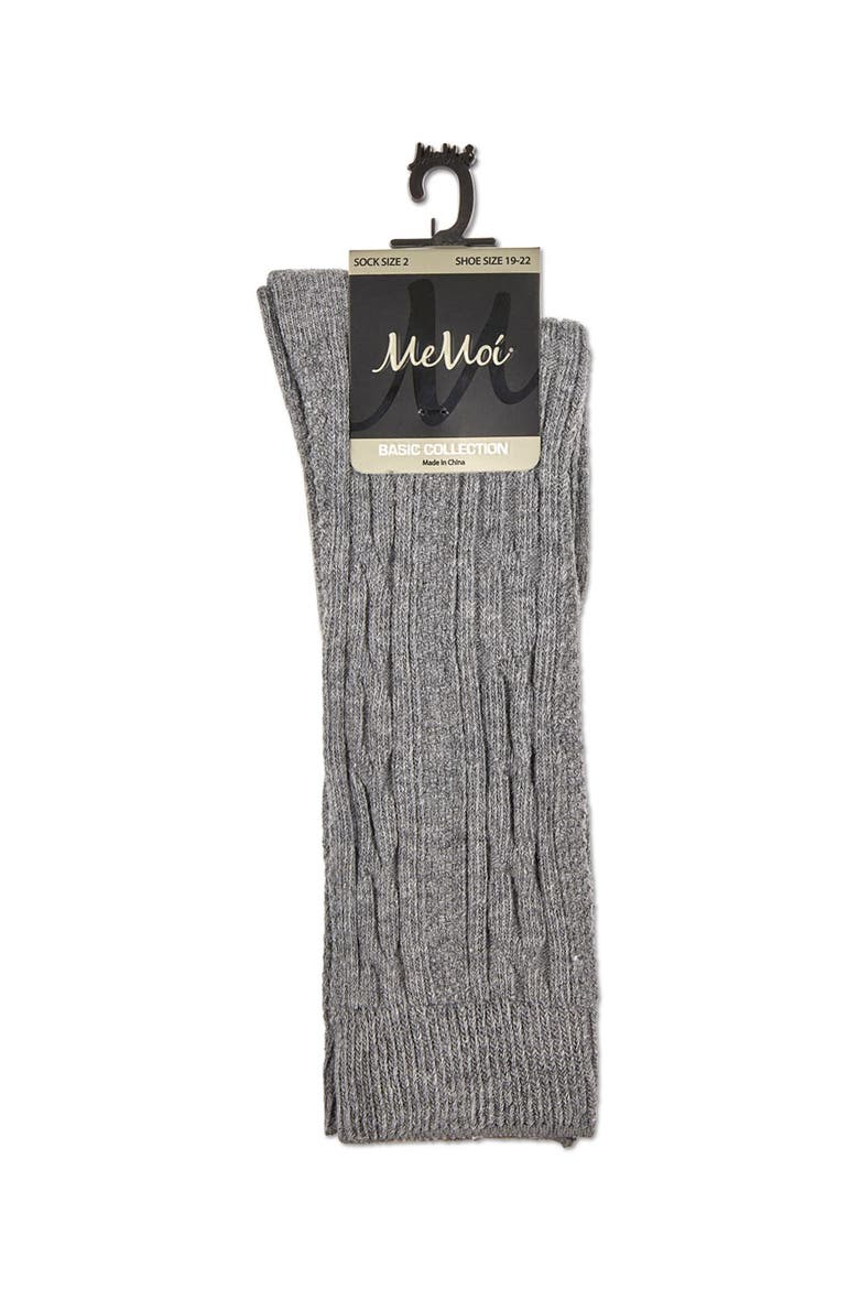 Cable Knit Knee High Socks, Alternate, color, Light Gray