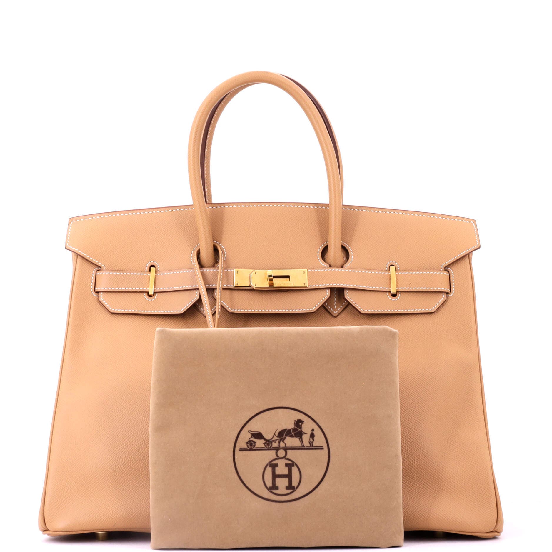 Pre-Owned Hermes Birkin Handbag Brown Courchevel with Gold Hardware 35, Alternate, color, Natural