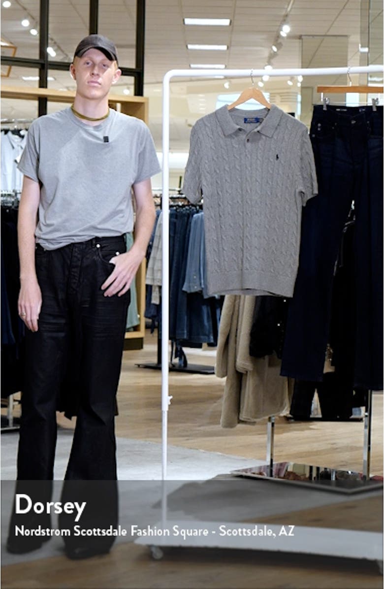 Roving Cotton Cable Knit Polo Sweater, sales video thumbnail