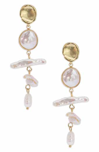 Baroque Freshwater Pearl Drop Earrings