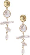SAACHI Baroque Freshwater Pearl Drop Earrings