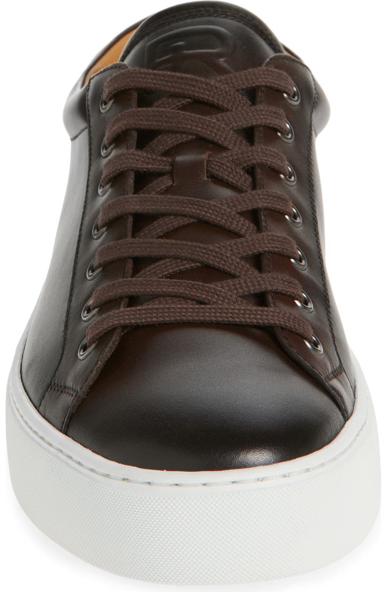 Ralph Lauren Purple Label Severn Low Top Sneaker, Alternate, color, Eng Brown