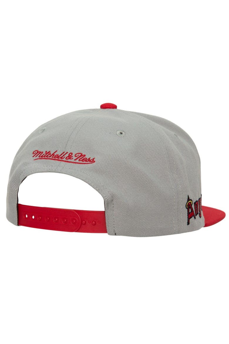 Men's Mitchell & Ness Gray California Angels 1989-1992 Cooperstown Collection Away Snapback Hat, Alternate, color, Gray