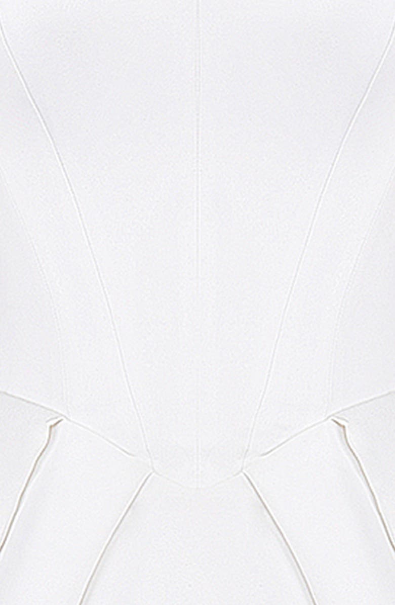 HOUSE OF CB Noele Bow Strapless Satin Minidress, Alternate, color, White