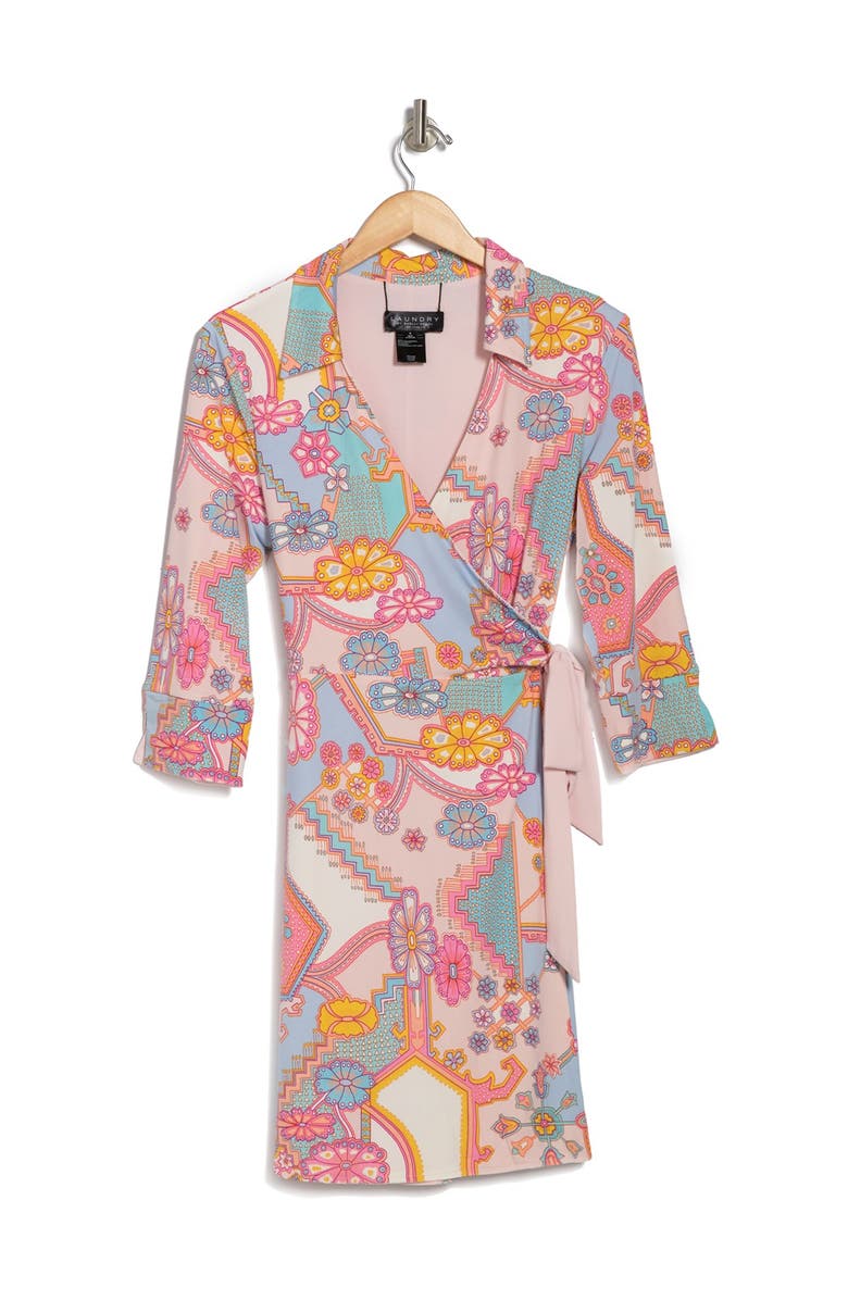 Laundry by Shelli Segal Matte Jersey Reversible Wrap Dress, Alternate, color,